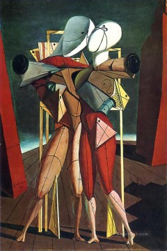 ジョルジョ・デ・キリコ Painting - ヘクターとアンドロマケ 1912年 ジョルジョ・デ・キリコ 形而上学的シュルレアリスム